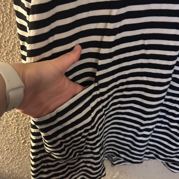 Duluth Trading Co. Womens Long Sleeve Mock Neck Tunic Pockets Striped Size 3X - Picture 5 of 10